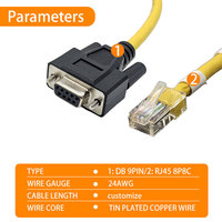 Cable de Programación USB DB 9PIN RJ45 8P8C Adecuado para Conector de Coche Adaptador de Extensión de Red Enchufe