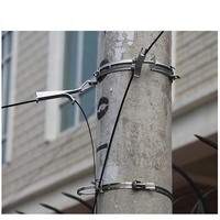 Collier de serrage pour fibre optique de haute qualité, en acier inoxydable, type cale pour FTTH, collier de tension, type arc, pour câble de descente