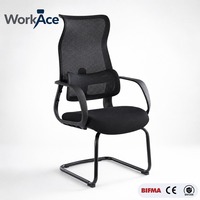 Chaise de bureau ergonomique moderne confortable avec pieds en forme d'arc, pivotante, inclinable, hauteur réglable, pour usage commercial et vente en gros