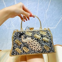 Bolsos de Noche de Lujo para Mujer 2026, Bolso de Mano Brillante con Cristales, Bolso de Fiesta con Cadena, Bolso Vintage con Pedrería para Mujer