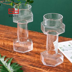 Diseño de mancuernas Gran capacidad Hombre Fiesta Fútbol Eventos Decoración Florero Vidrio Venta al por mayor <span class=keywords><strong>Cerveza</strong></span> de vidrio - Product Image 3