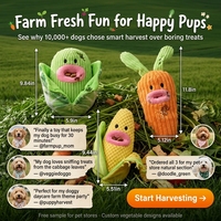 Jouets pour chiens en peluche 3 en 1, interactifs et couineurs, avec compartiment à friandises cachées (Chou, Carotte, Maïs), pour chiots et petits chiens