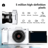Kamera Fabrikası Flip Kapaklı Retro 64MP CMOS 18x Dijital Yakınlaştırma 3.0 İnç 4K Video YouTube Çekim Kaydı WiFi 4k Dijital Kamera