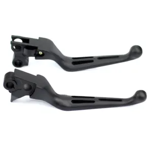 Black Motorcycle Slotted Wide Brake Clutch Levers Handle Lever For Harley Dyna 2008-2015 Fat Bob EFI FXDF