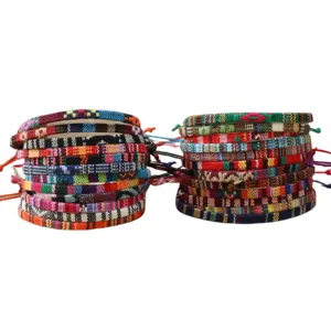 Colorful Cotton And Linen Bohemian Fabric Hand Rope Women's Hand-woven Rope Bracelet