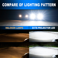 Lumière de projecteur Bi LED H4 3.0 2.5 pouces 12V 6000K universel automobile Double lentille Laser 6000K phares bi-led