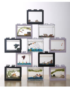 Stil bureau-<span class=keywords><strong>aquarium</strong></span> met filter voor op het bureau, Betta-viskom <span class=keywords><strong>2</strong></span> gallon - Product Image 2