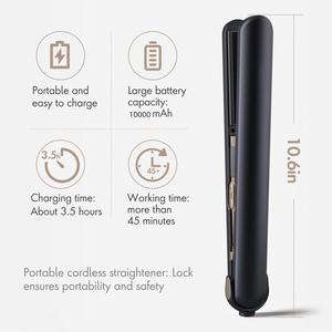 <span class=keywords><strong>Plancha</strong></span> de Pelo Inalámbrica Portátil Recargable con Batería de 10000 mAh, Calentamiento Rápido en 60s, Mini <span class=keywords><strong>Plancha</strong></span> Plana para Viajes - Product Image 3