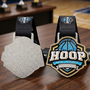 Nouvelles médailles de récompense en émail 3D plaquées argent, médailles sportives en alliage de zinc moulé sous pression, médailles de basket-ball personnalisées pour les compétitions sportives - Product Image 4