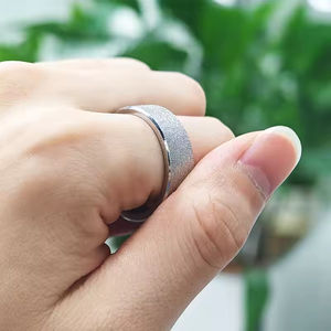 IP68 Wasserdichter Edelstahl Smart Ring Android IOS App-gesteuerter Fitness-Tracker Schlaf-/Bluts auer stoff-/Herz fernbedienung - Product Image 4