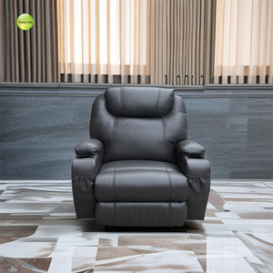 Poltrona Anji Multifunzionale Moderna per Soggiorno con Cuscino Alto, Estensibile, <span class=keywords><strong>Telecomando</strong></span>, in Pelle PU e Portabicchieri - Product Image 1