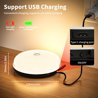Plafonnier LED RGB CCT rechargeable pour salle, design à installation magnétique, batterie 4000mA 10000mA pour salle de bain et éclairage d'ambiance