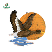 Décoration murale artisanale en bois sculpté de canard rustique vintage, artisanat en bois, décoration intérieure, technique de peinture, à suspendre, 46CM
