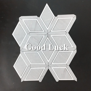 Rombo gris mármol <span class=keywords><strong>azulejo</strong></span> <span class=keywords><strong>mosaico</strong></span> cuadrado en forma de <span class=keywords><strong>mosaico</strong></span> de azulejos de pared - Product Image 3