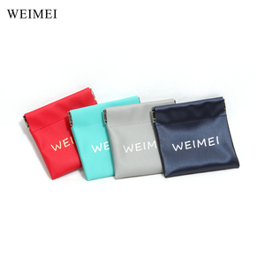 Bolsa magnética de cuero Pu con logotipo personalizado WEIMEI, bolsa de joyería Pu, bolsa de cosméticos impermeable para monedas con logotipo en relieve - Product Image 2