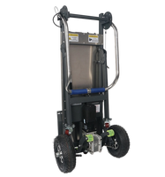Chariot électrique pliable de qualité supérieure pour monter les escaliers, poignée ergonomique, acier inoxydable, fonte, 2 roues pour un confort optimal