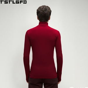 Cut And Sew Seamless <b>Mock</b> <b>Neck</b> Base Layer Men Quick Dry Performance <b>Top</b> Men'S Hoodies & Sweatshirts Clothing Manufacturers Bulk - Product Image 4