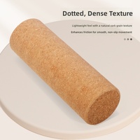 Rouleau de yoga en liège souple haute densité, antidérapant, à noyau solide, bâton de massage pour la relaxation musculaire 100x300mm pour la danse, le fitness et le yoga