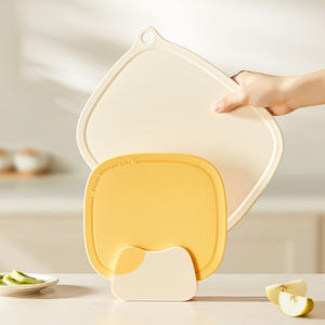 Tabla de cortar rectangular de plástico Happy Kitchen Life, apta para lavavajillas, para frutas y preparación de alimentos para bebés - Product Image 3