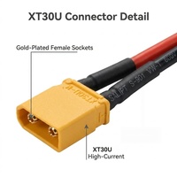 Câble de charge et d'alimentation pour voiture, faisceau de câblage personnalisé ODM/OEM, avec connecteur XT30U mâle/femelle, gaine en PVC et cuivre étamé