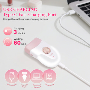 Épilateur électrique sans fil rechargeable portable pour usage domestique, pour les jambes et les aisselles, avec interface en anglais - Product Image 2