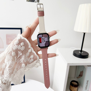 Eraysun para Huawei Watch Fit 3 De cuero liso con hebilla diurna, correas de reloj para hombre, correas de cuero genuino transpirables de lujo - Product Image 5