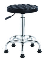 Tabouret rond classique pour laboratoire, bar, bibliothèque, atelier, hauteur réglable; noir