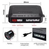 Caméra de recul pour voiture IPoster avec capteur de stationnement et kit de capteurs d'alarme radar à 4 avertisseurs sonores
