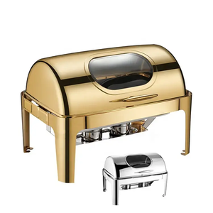 Chafing Dish Buffet Set Luxury Buffet <strong>Food</strong> Warmer Party Supplies Buffet <strong>Food</strong> Display <strong>Stand</strong> Stainless Steel Chafing Dish - Product Image 5
