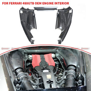 Pièces automobiles pour voitures, couvercle de compartiment moteur arrière en fibre de carbone sèche de style OEM 488 pour Ferrari 488 Spider, kit d'intérieur du compartiment moteur - Product Image 5