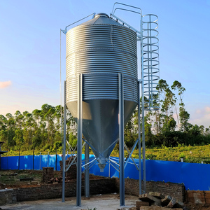 Baru 3-30ton pakan unggas gudang jalur makan otomatis untuk perternakan babi peralatan Silo digunakan di Silo peternakan unggas - Product Image 5