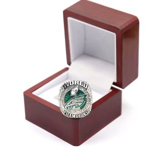 Bague de championnat des Philadelphia Eagles 2017 pour hommes, sertie de zircons, pour fans de football NFL, vente en gros avec boîte - Product Image 6