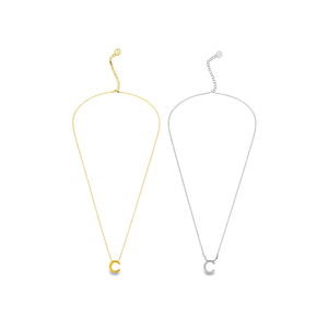 Collar de Acero Inoxidable con Colgante en Forma de C, Joyería de Moda - Product Image 1