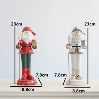 Ensemble de décoration de table de Noël rouge et blanc, figurines de Père Noël en résine, gnomes en peluche, décoration de bureau pour les fêtes d'hiver, cadeau de Noël