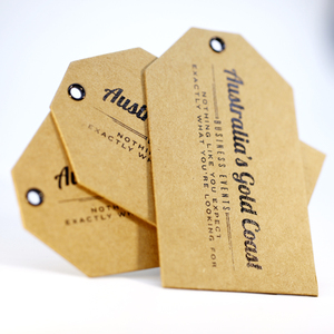 Nhãn Hiệu Tùy Chỉnh In Logo Tên Thương Hiệu Kraft Giá Tái Chế Giấy Treo Tag Cho <span class=keywords><strong>Denim</strong></span> Jeans Jacket - Product Image 1