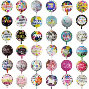 Best selling 18 inch round globes happy birthday helium balloons for birthday party decoration