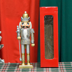 SW-312 <span class=keywords><strong>Casse</strong></span>-<span class=keywords><strong>Noisette</strong></span> Traditionnel en Bois Golden King 30cm pour Étagères et Tables de Noël Décoration Festive - Product Image 5