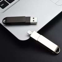 Gitra – clé Usb 3 en 1 pivotante en métal, support à mémoire de 16GB, support à mémoire de 64GB et 32GB, support à mémoire de 128GB