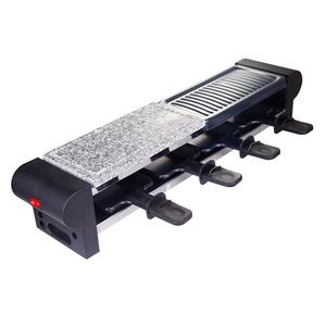 Grill à <span class=keywords><strong>raclette</strong></span> électrique sans fumée portable avec plaque antiadhésive pour <span class=keywords><strong>4</strong></span> personnes, usage domestique - Product Image 2