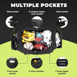 Sac de transport pour patins à glace, pratique pour les voyages, grande capacité, sac de sport pour hockey, résistant en polyester et nylon, échantillon gratuit - Product Image 4