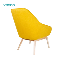 Fauteuil moderne en mousse haute densité pour hôtel bureau salon avec pieds en bois mobilier commercial chaise modulaire de loisirs