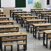 Bureaux d'étudiant durables en gros et chaises d'école ergonomiques réglables, mobilier de classe de haute qualité pour les écoles