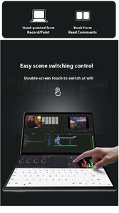 Thương Hiệu Mới Đôi Màn Hình Máy Tính Xách Tay 13.5 + 13.5 Inch Kép Màn Hình Cảm Ứng Máy Tính Xách Tay PC Intel Celeron N100 Yoga Máy Tính Xách Tay Máy Tính Cho Doanh Nghiệp - Product Image 2