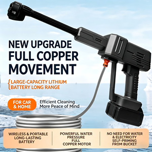 Pistolet à eau haute pression automatique sans fil alimenté par batterie électrique portable, lave-auto sans fil, 5 buses en 1, nettoyeur haute pression sans fil - Product Image 2