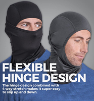 Bonnet d'hiver et d'automne personnalisé avec logo, cagoule de créateur tendance avec imprimé ski, couvre-visage en coton noir