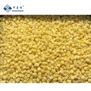 Sinocharm BRC A Factory Huangjinguan Fresh Organic 10*10mm Frozen Diced Yellow Peach IQF Yellow Peach dadi