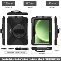 360 dönen Tablet Samsung kılıfı Galaxy Tab aktif 5 Pro SM-X356/aktif Pro 10.1 2019 T540/aktif 4 Pro 2022 T630/T636