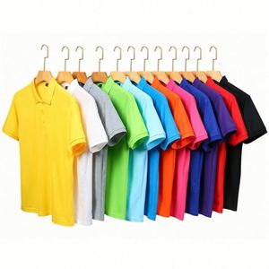 Custom Promotion Print Logo Solid Color Plain Blank Pique Polyester Embroidery Washed T Shirt Cotton T-shirts Men's Polo Shirts - Product Image 6