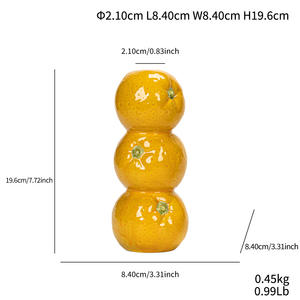 Modisen Vase en céramique décoratif moderne en forme de fruit fait à la main pour des arrangements floraux simples pour les mariages Porcelaine de table - Product Image 6