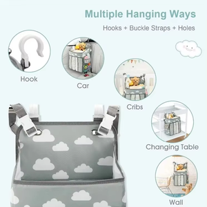 Organisateur de couches pour <span class=keywords><strong>bébé</strong></span>, articles pour <span class=keywords><strong>bébé</strong></span>, matelassé, lavable, rangement de voiture pour nouveau-né, tout-petit, organisateur de rangement portable pour la <span class=keywords><strong>crèche</strong></span> - Product Image 4